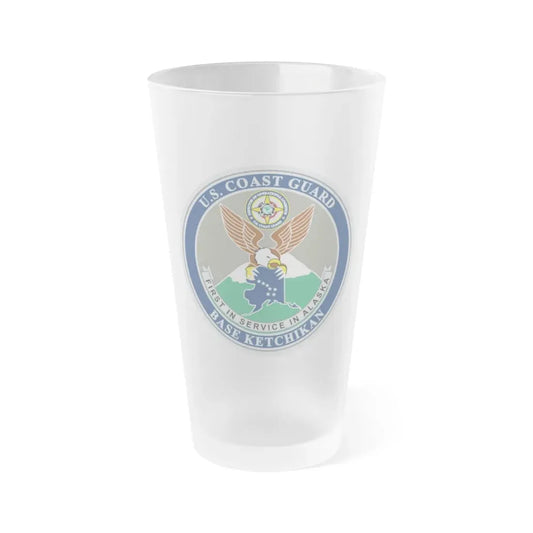 USCG Base Ketchikan (U.S. Coast Guard) Frosted Pint Glass 16oz Default Title - Go Mug Yourself