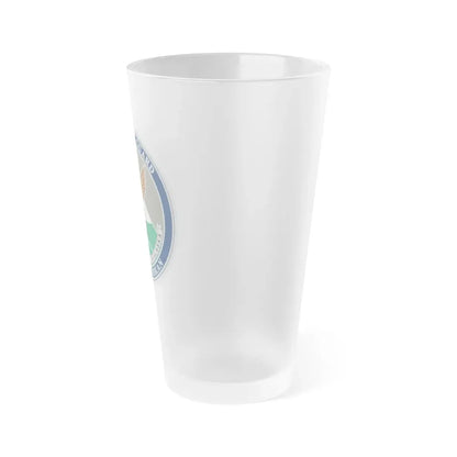 USCG Base Ketchikan (U.S. Coast Guard) Frosted Pint Glass 16oz - Go Mug Yourself