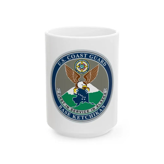 USCG Base Ketchikan (U.S. Coast Guard) White Coffee Mug 15oz - Go Mug Yourself