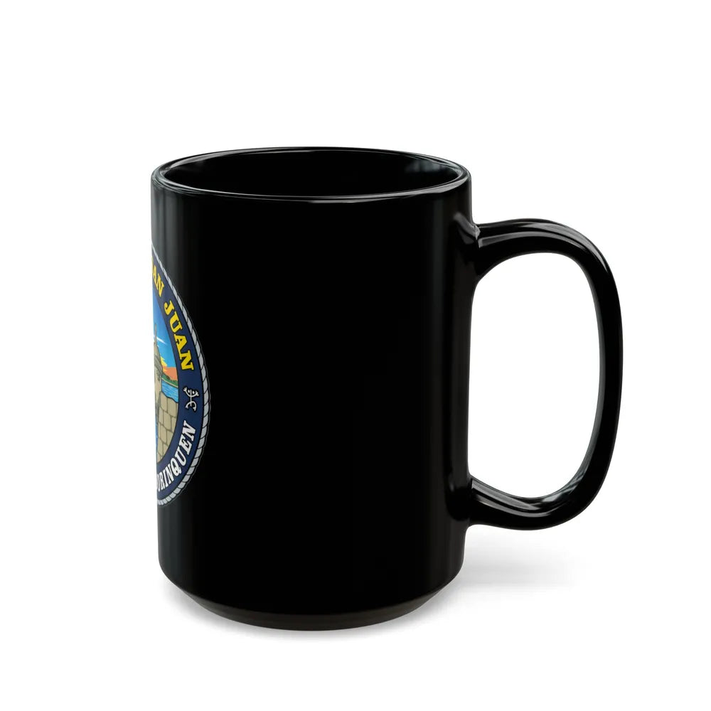 USCG Base San Juan (U.S. Coast Guard) Black Coffee Mug-Go Mug Yourself