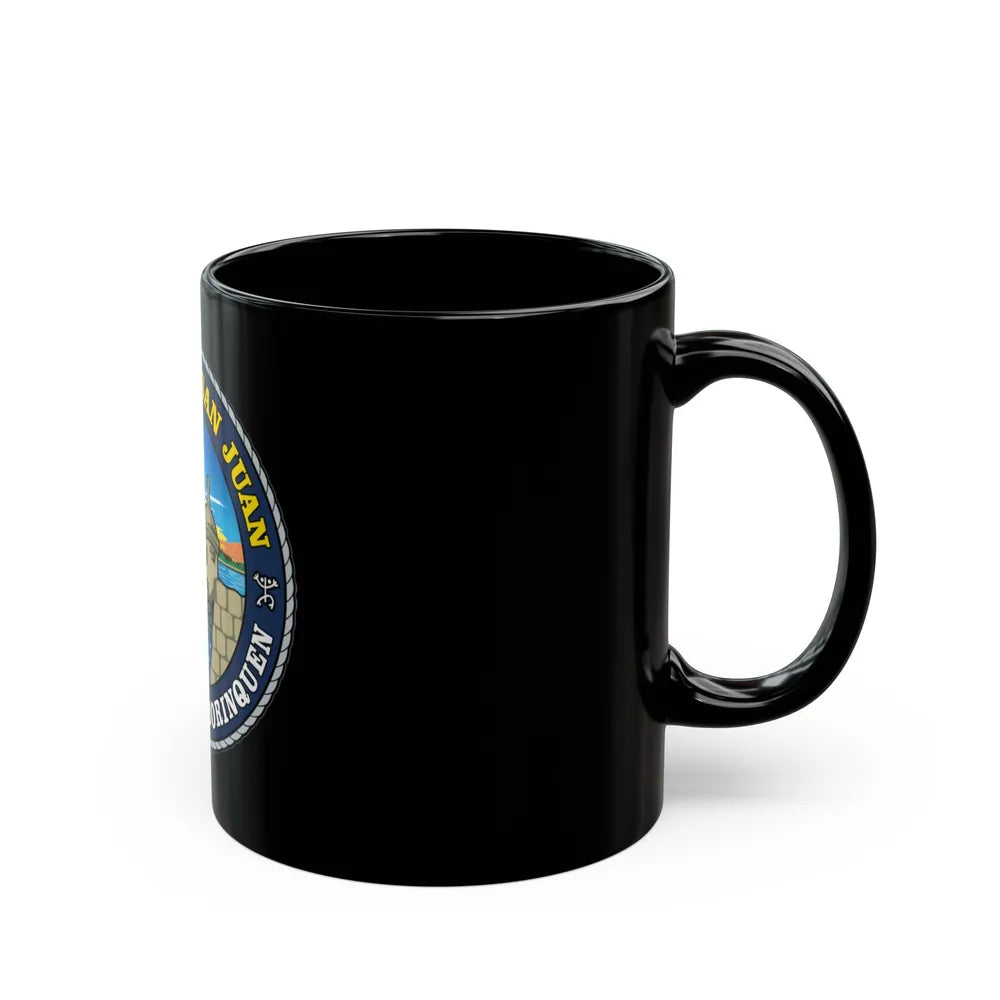 USCG Base San Juan (U.S. Coast Guard) Black Coffee Mug-Go Mug Yourself