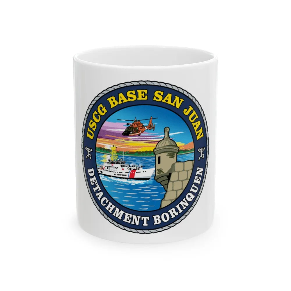 USCG Base San Juan (U.S. Coast Guard) White Coffee Mug-11oz-Go Mug Yourself