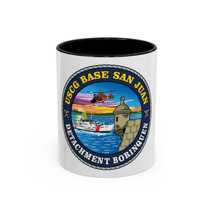 USCG Base San Juan (U.S. Coast Guard) Accent Coffee Mug 11oz Black - Go Mug Yourself