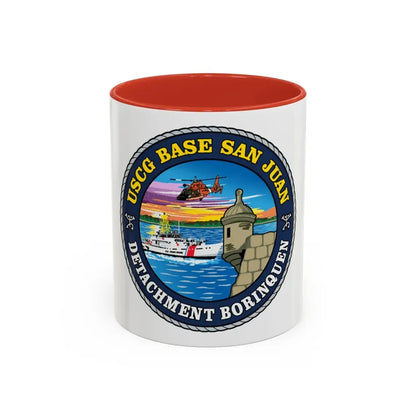 USCG Base San Juan (U.S. Coast Guard) Accent Coffee Mug 11oz Red - Go Mug Yourself