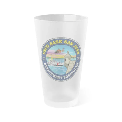 USCG Base San Juan (U.S. Coast Guard) Frosted Pint Glass 16oz Default Title - Go Mug Yourself