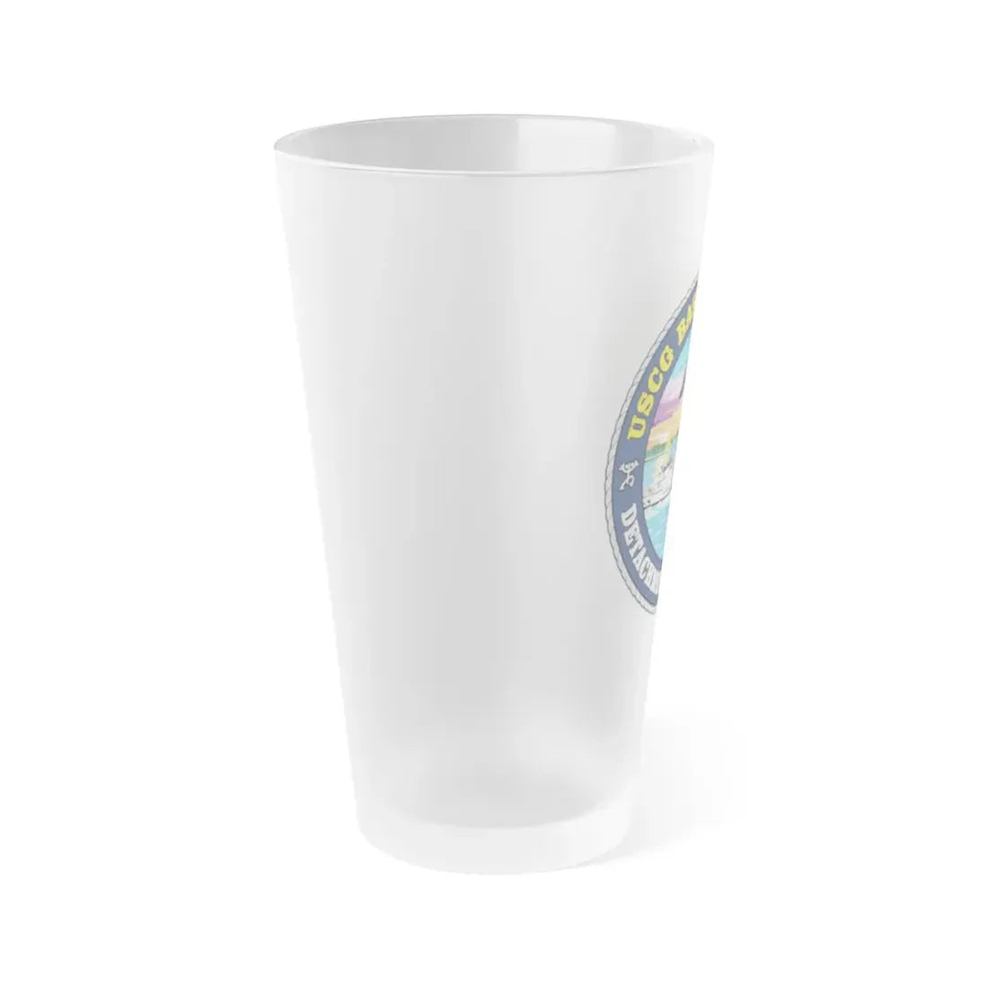 USCG Base San Juan (U.S. Coast Guard) Frosted Pint Glass 16oz - Go Mug Yourself