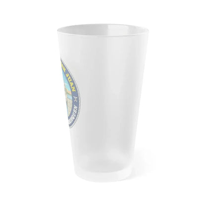 USCG Base San Juan (U.S. Coast Guard) Frosted Pint Glass 16oz - Go Mug Yourself
