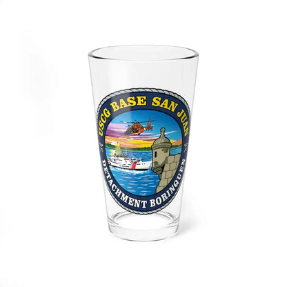 USCG Base San Juan (U.S. Coast Guard) Pint Glass 16oz 16oz - Go Mug Yourself