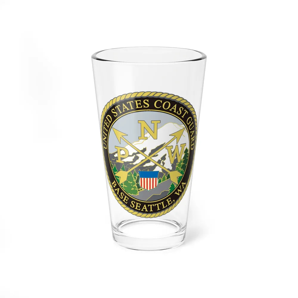 USCG Base Seattle (U.S. Coast Guard) Pint Glass 16oz-16oz-Go Mug Yourself