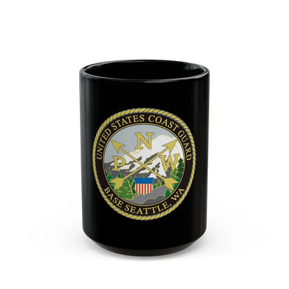 USCG Base Seattle (U.S. Coast Guard) Black Coffee Mug 15oz - Go Mug Yourself