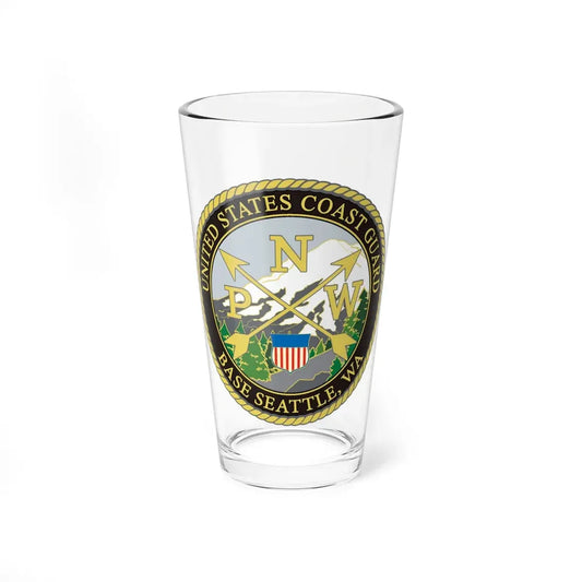 USCG Base Seattle (U.S. Coast Guard) Pint Glass 16oz 16oz - Go Mug Yourself