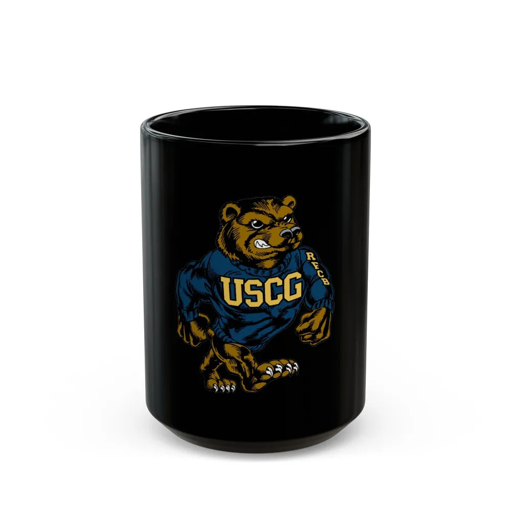 USCG Bear (U.S. Coast Guard) Black Coffee Mug-15oz-Go Mug Yourself