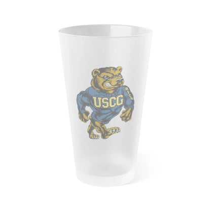 USCG Bear (U.S. Coast Guard) Frosted Pint Glass 16oz-Go Mug Yourself