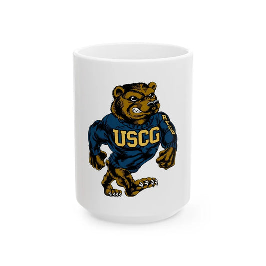 USCG Bear (U.S. Coast Guard) White Coffee Mug-15oz-Go Mug Yourself