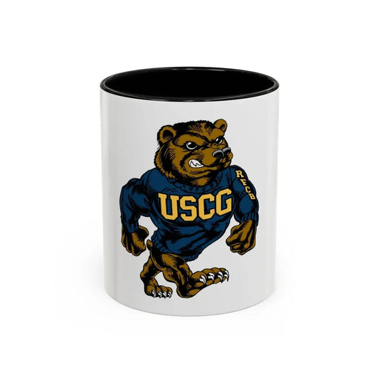 USCG Bear (U.S. Coast Guard) Accent Coffee Mug 11oz Black - Go Mug Yourself