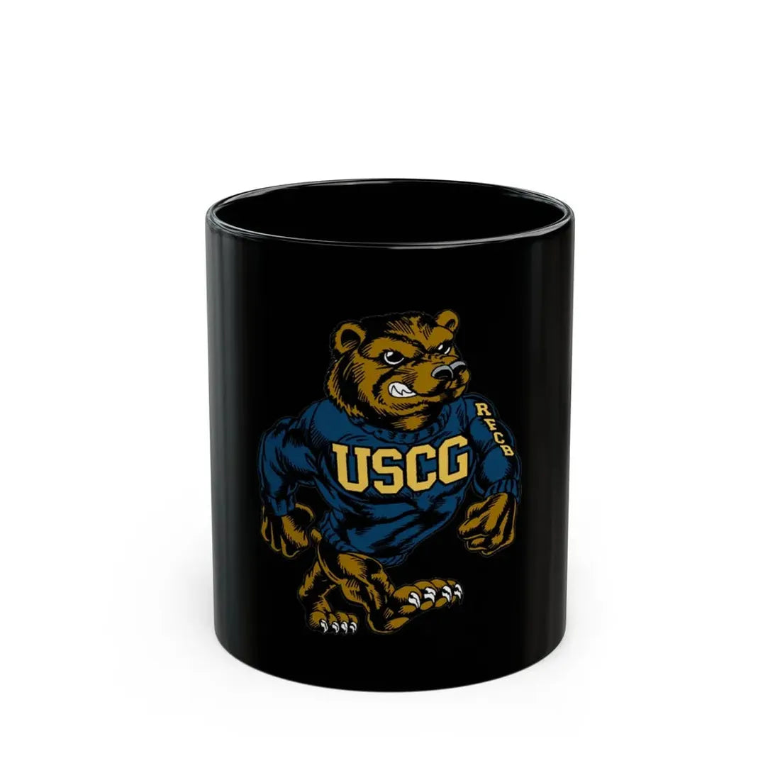 USCG Bear (U.S. Coast Guard) Black Coffee Mug 11oz - Go Mug Yourself
