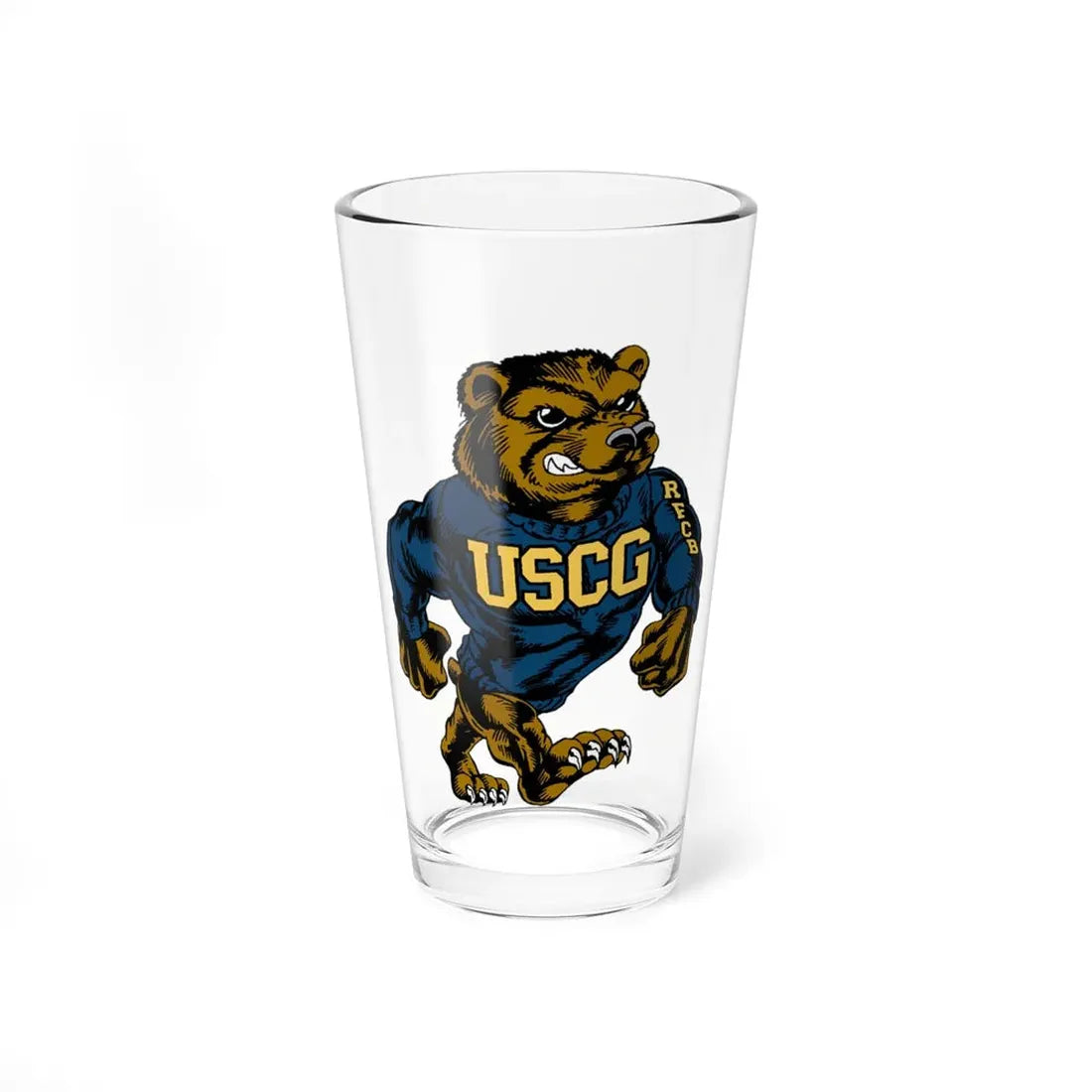 USCG Bear (U.S. Coast Guard) Pint Glass 16oz 16oz - Go Mug Yourself