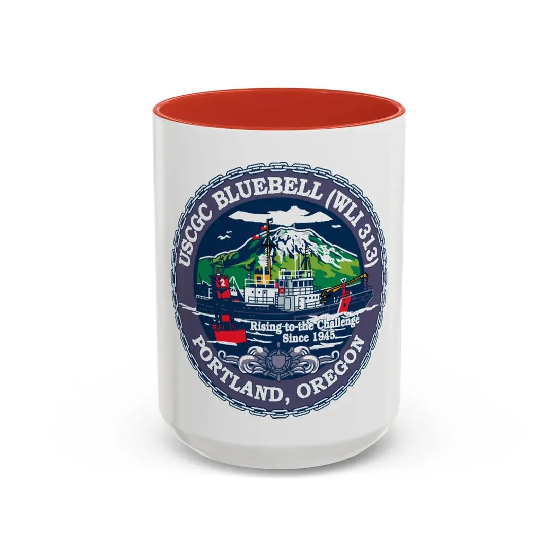 USCG Bluebell WLI 313 Portland Oregon (U.S. Coast Guard) Accent Coffee Mug 15oz Red - Go Mug Yourself