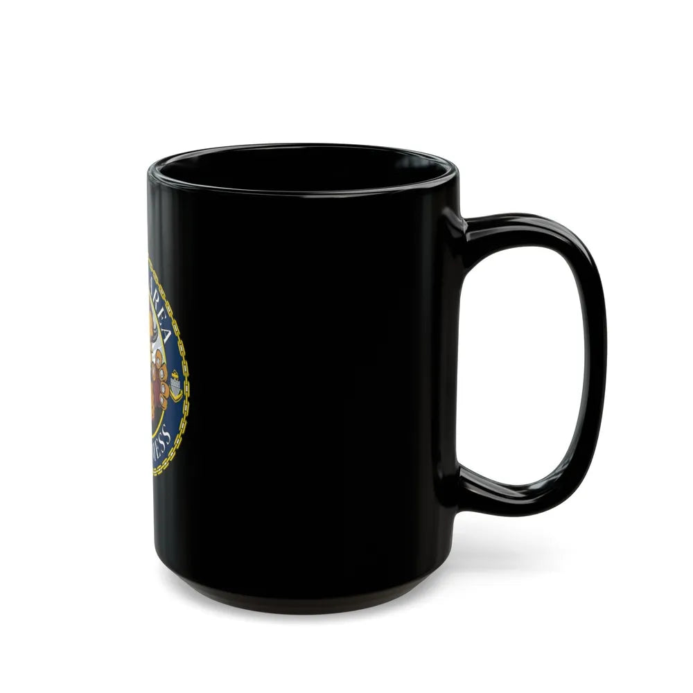 USCG Buffalo Area Cheifs Mess (U.S. Coast Guard) Black Coffee Mug-Go Mug Yourself