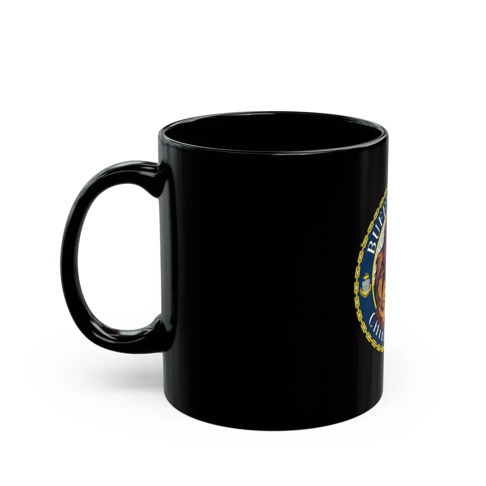 USCG Buffalo Area Cheifs Mess (U.S. Coast Guard) Black Coffee Mug-Go Mug Yourself