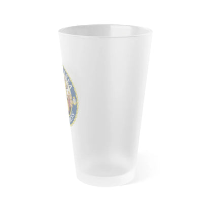 USCG Buffalo Area Cheifs Mess (U.S. Coast Guard) Frosted Pint Glass 16oz-Go Mug Yourself