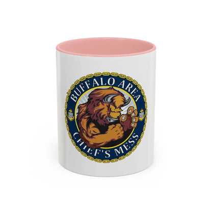 USCG Buffalo Area Cheifs Mess (U.S. Coast Guard) Accent Coffee Mug 11oz Pink - Go Mug Yourself