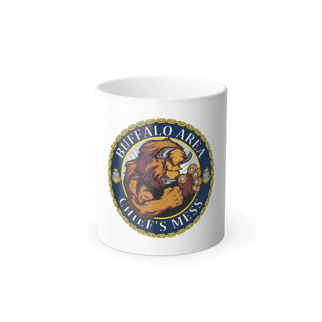 USCG Buffalo Area Cheifs Mess (U.S. Coast Guard) Color Changing Coffee Mug 11oz - Go Mug Yourself