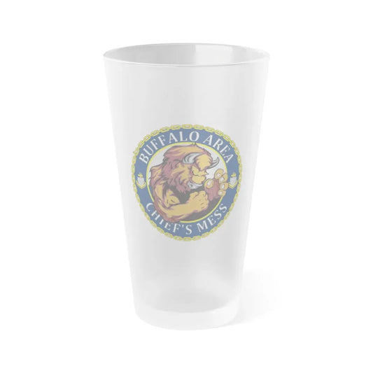 USCG Buffalo Area Cheifs Mess (U.S. Coast Guard) Frosted Pint Glass 16oz Default Title - Go Mug Yourself