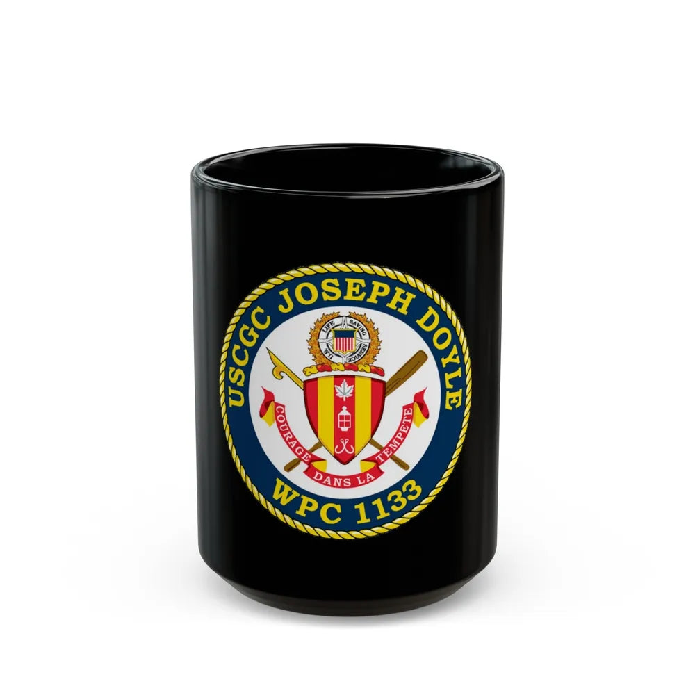 USCG C JOSEPH DOYLE W PC 1133 (U.S. Coast Guard) Black Coffee Mug-15oz-Go Mug Yourself