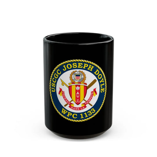 USCG C JOSEPH DOYLE W PC 1133 (U.S. Coast Guard) Black Coffee Mug-15oz-Go Mug Yourself