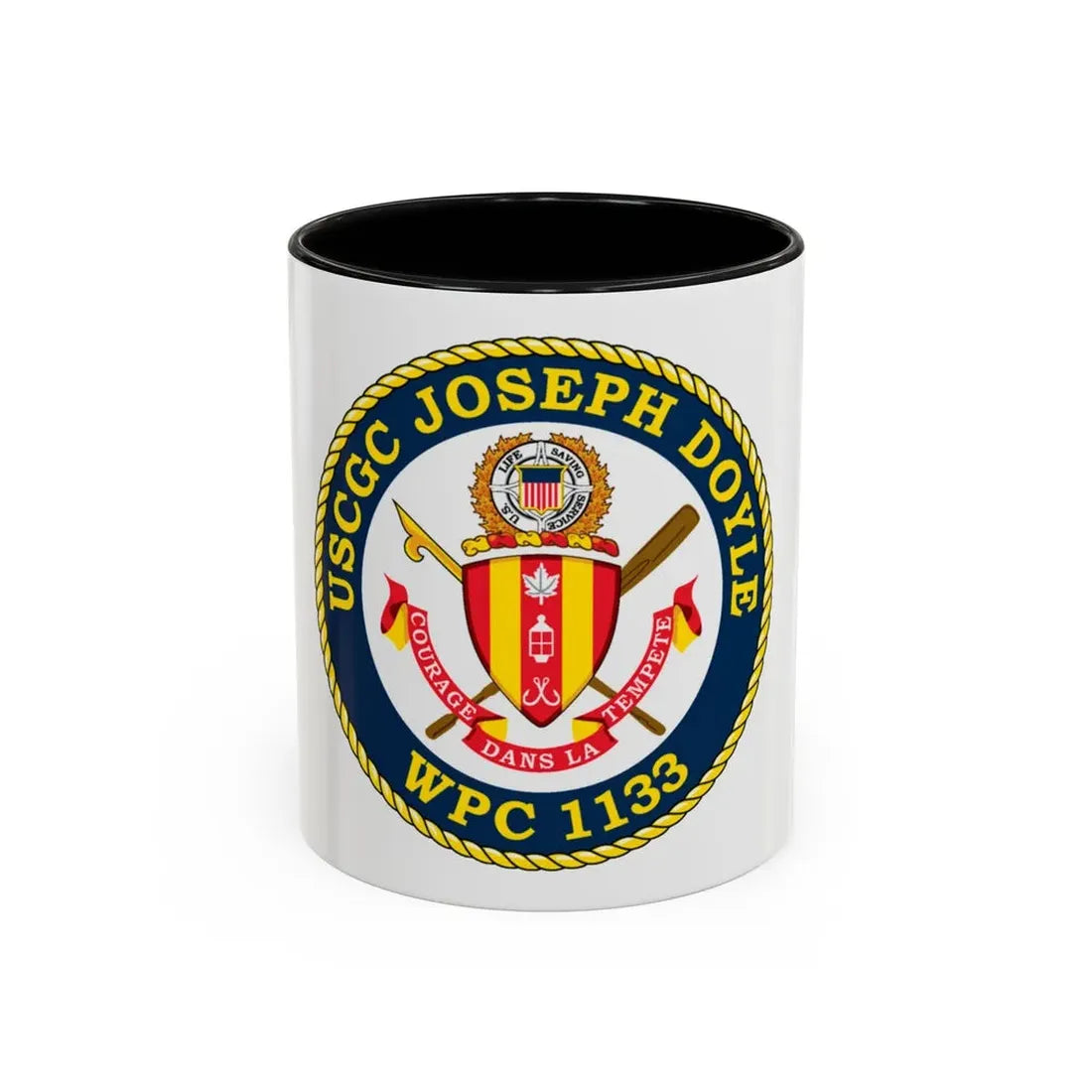 USCG C JOSEPH DOYLE W PC 1133 (U.S. Coast Guard) Accent Coffee Mug 11oz Black - Go Mug Yourself