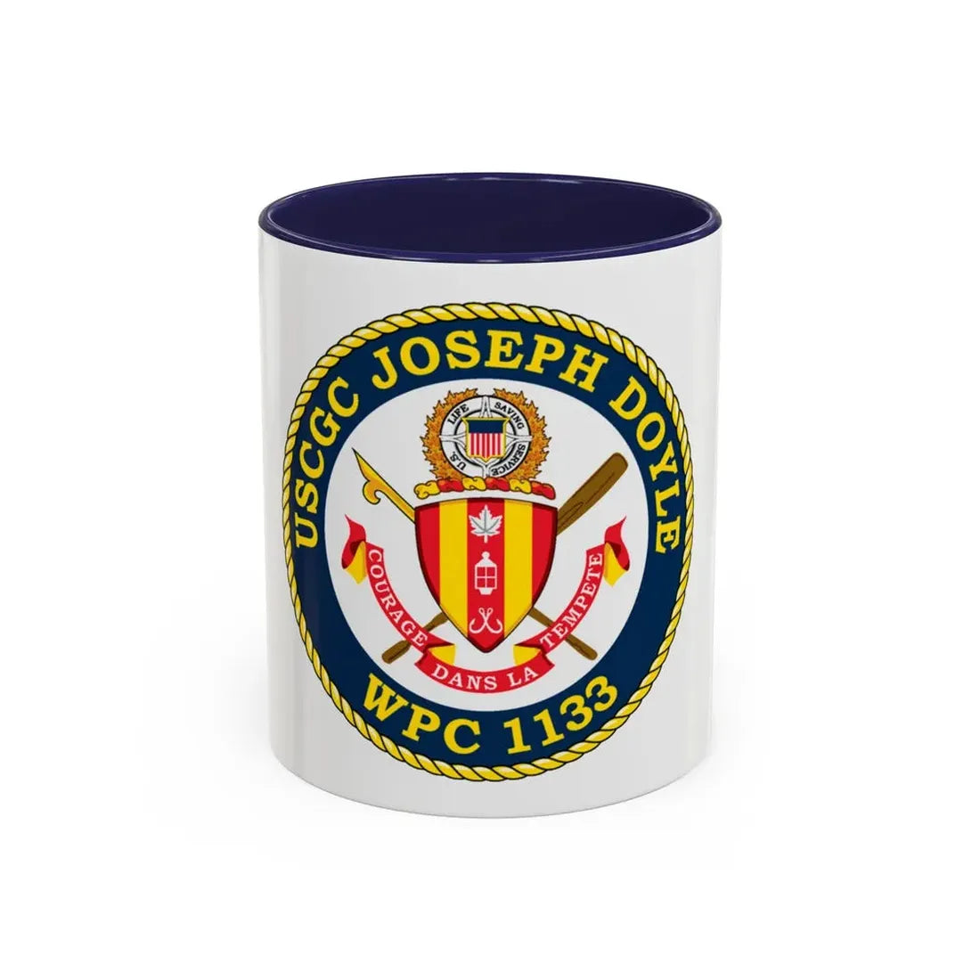 USCG C JOSEPH DOYLE W PC 1133 (U.S. Coast Guard) Accent Coffee Mug 11oz Navy - Go Mug Yourself