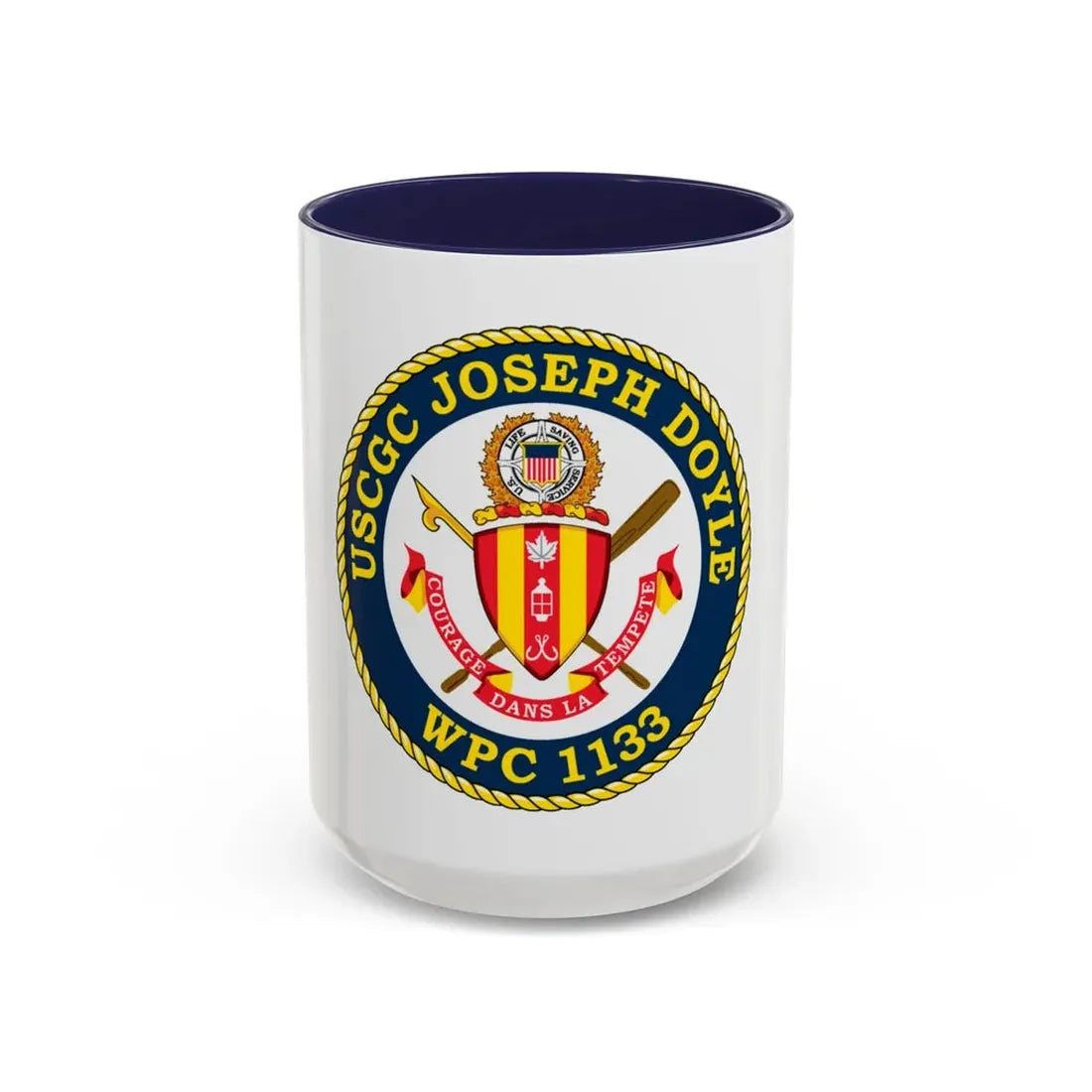 USCG C JOSEPH DOYLE W PC 1133 (U.S. Coast Guard) Accent Coffee Mug 15oz Navy - Go Mug Yourself
