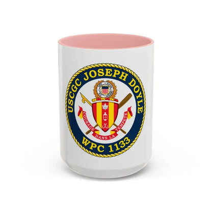 USCG C JOSEPH DOYLE W PC 1133 (U.S. Coast Guard) Accent Coffee Mug 15oz Pink - Go Mug Yourself