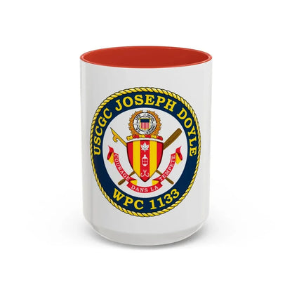 USCG C JOSEPH DOYLE W PC 1133 (U.S. Coast Guard) Accent Coffee Mug 15oz Red - Go Mug Yourself