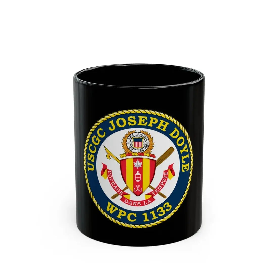 USCG C JOSEPH DOYLE W PC 1133 (U.S. Coast Guard) Black Coffee Mug 11oz - Go Mug Yourself