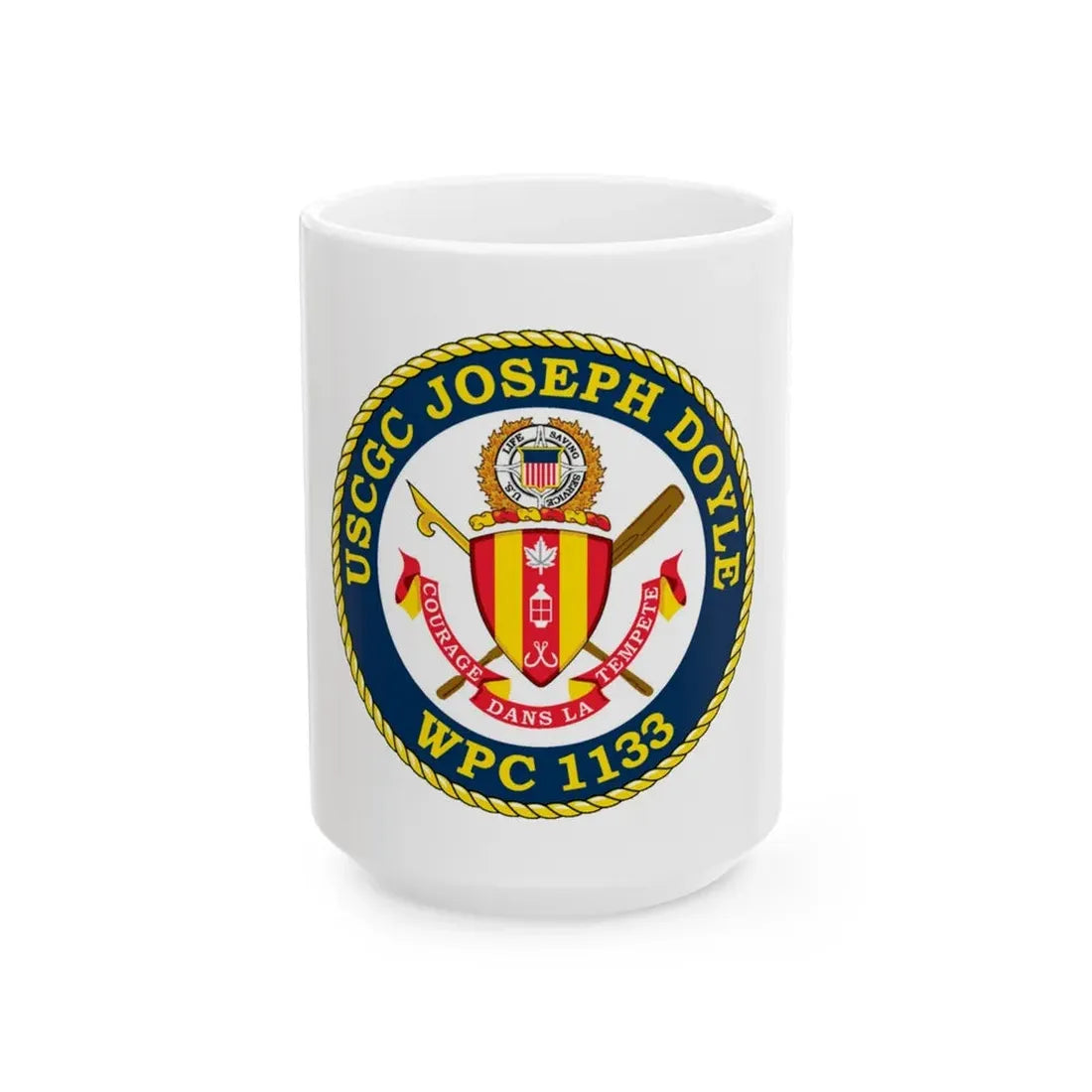 USCG C JOSEPH DOYLE W PC 1133 (U.S. Coast Guard) White Coffee Mug 15oz - Go Mug Yourself