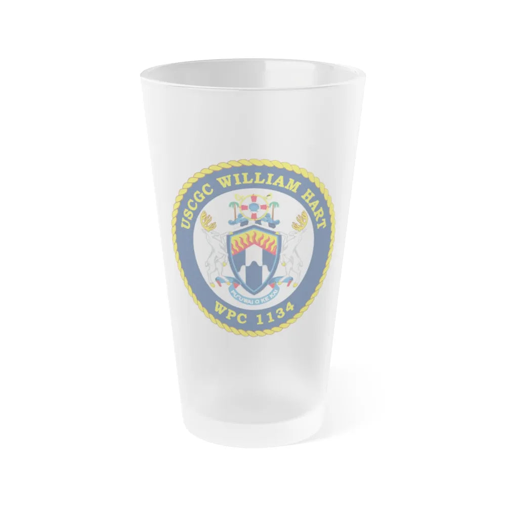 USCG C William Hart WPC 1134 (U.S. Coast Guard) Frosted Pint Glass 16oz-Go Mug Yourself