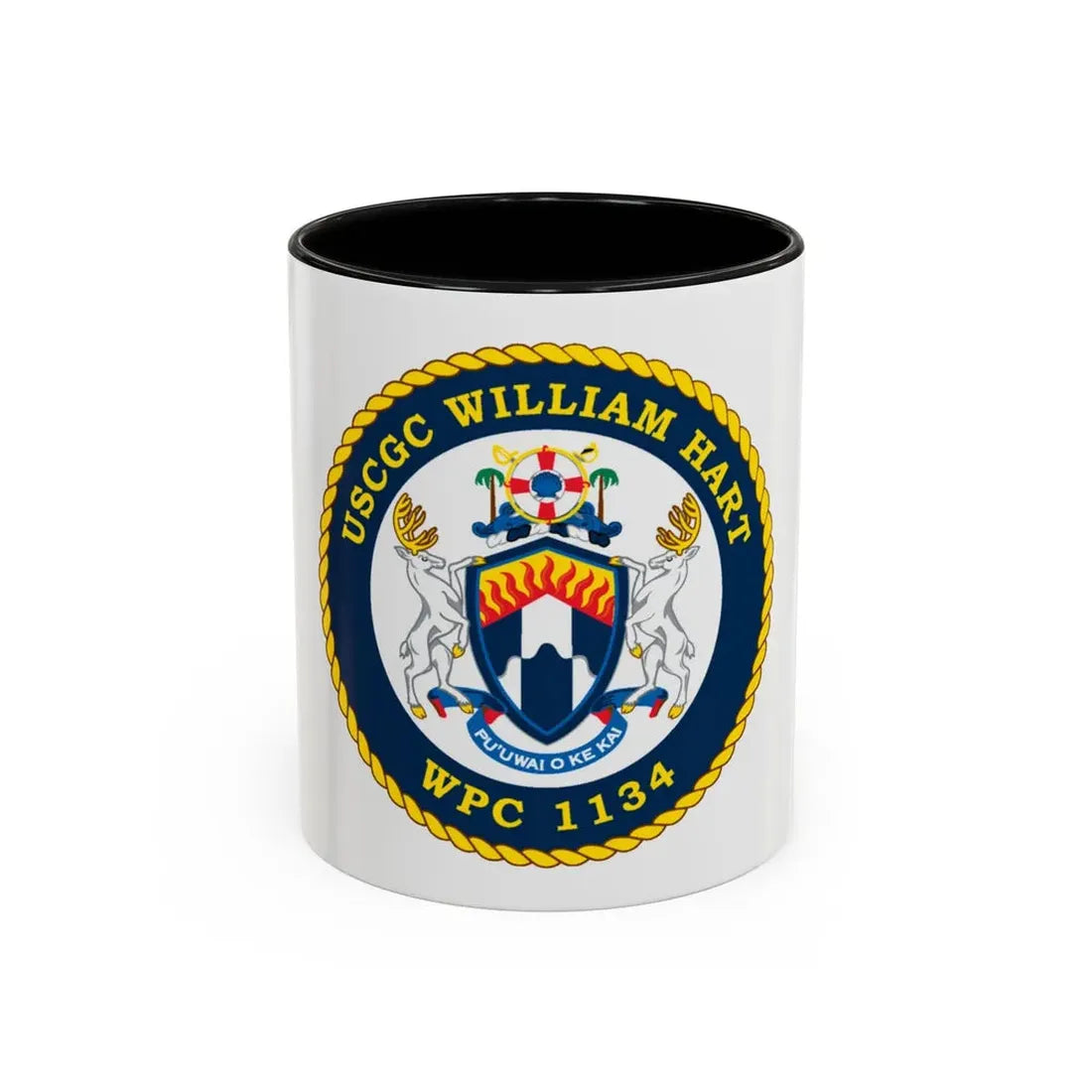 USCG C William Hart WPC 1134 (U.S. Coast Guard) Accent Coffee Mug 11oz Black - Go Mug Yourself