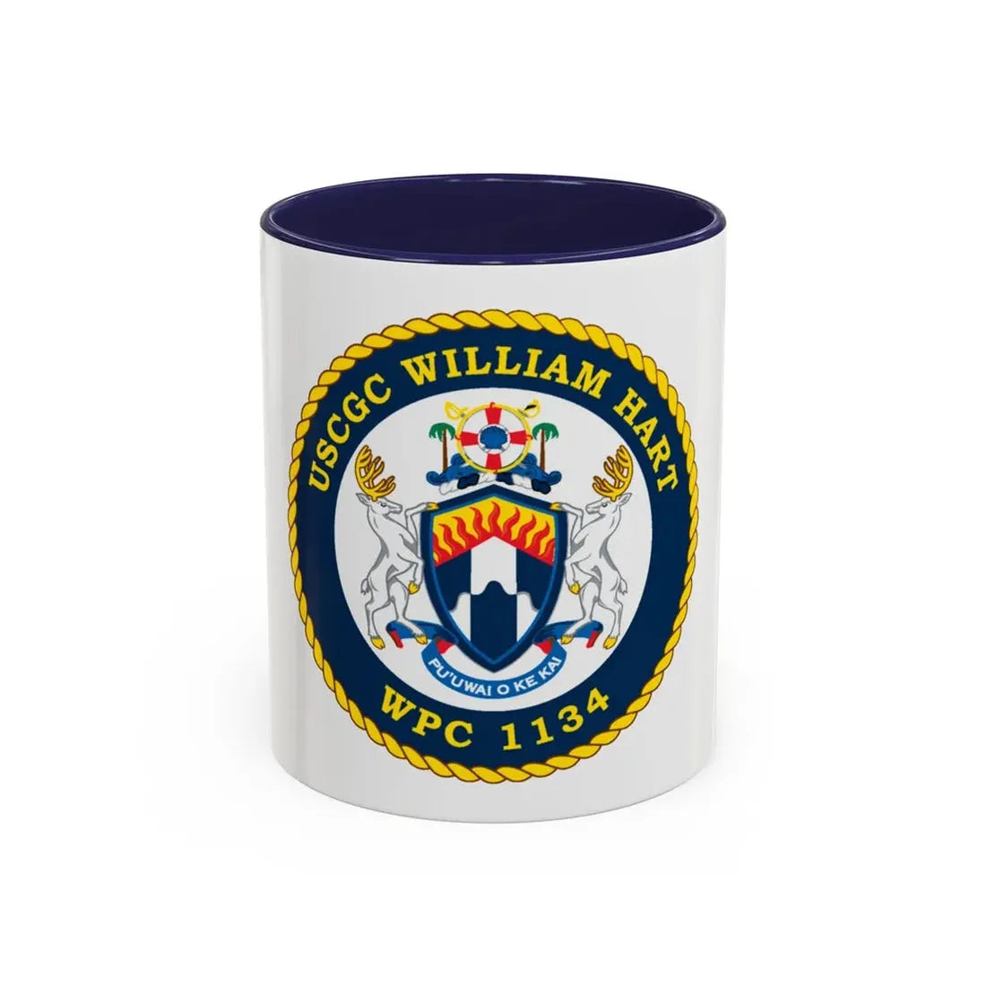 USCG C William Hart WPC 1134 (U.S. Coast Guard) Accent Coffee Mug 11oz Navy - Go Mug Yourself