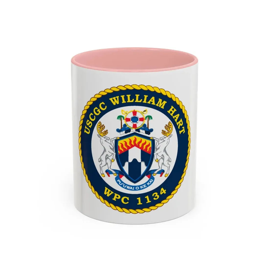 USCG C William Hart WPC 1134 (U.S. Coast Guard) Accent Coffee Mug 11oz Pink - Go Mug Yourself