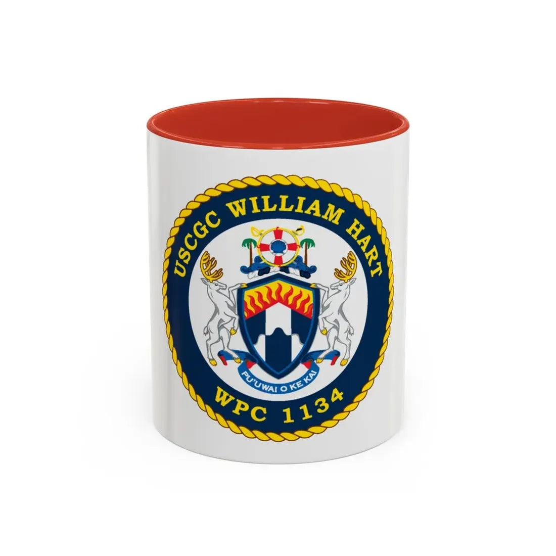 USCG C William Hart WPC 1134 (U.S. Coast Guard) Accent Coffee Mug 11oz Red - Go Mug Yourself