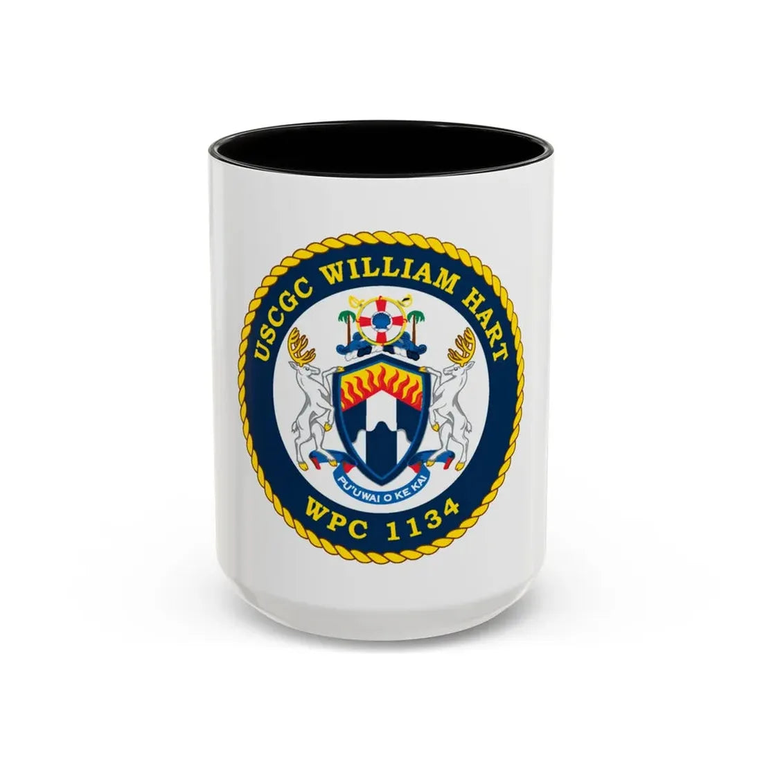 USCG C William Hart WPC 1134 (U.S. Coast Guard) Accent Coffee Mug 15oz Black - Go Mug Yourself