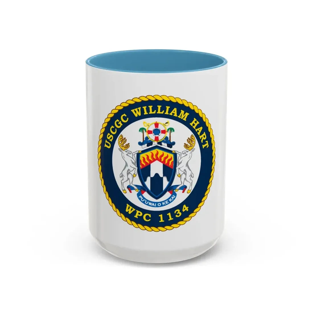 USCG C William Hart WPC 1134 (U.S. Coast Guard) Accent Coffee Mug 15oz Light Blue - Go Mug Yourself