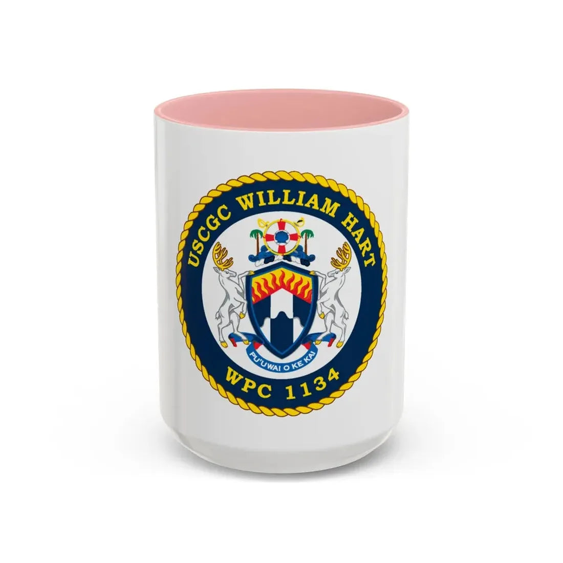 USCG C William Hart WPC 1134 (U.S. Coast Guard) Accent Coffee Mug 15oz Pink - Go Mug Yourself
