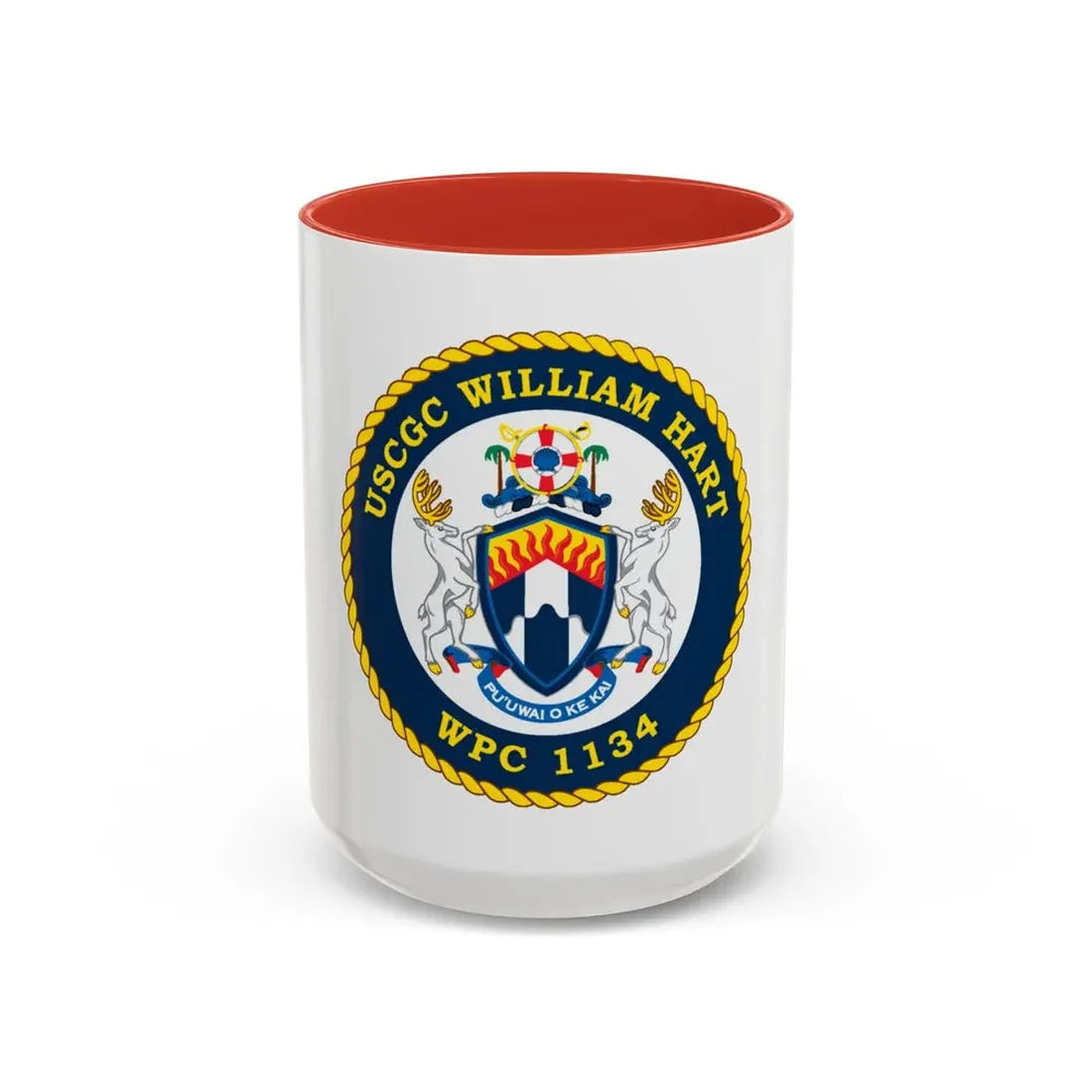 USCG C William Hart WPC 1134 (U.S. Coast Guard) Accent Coffee Mug 15oz Red - Go Mug Yourself