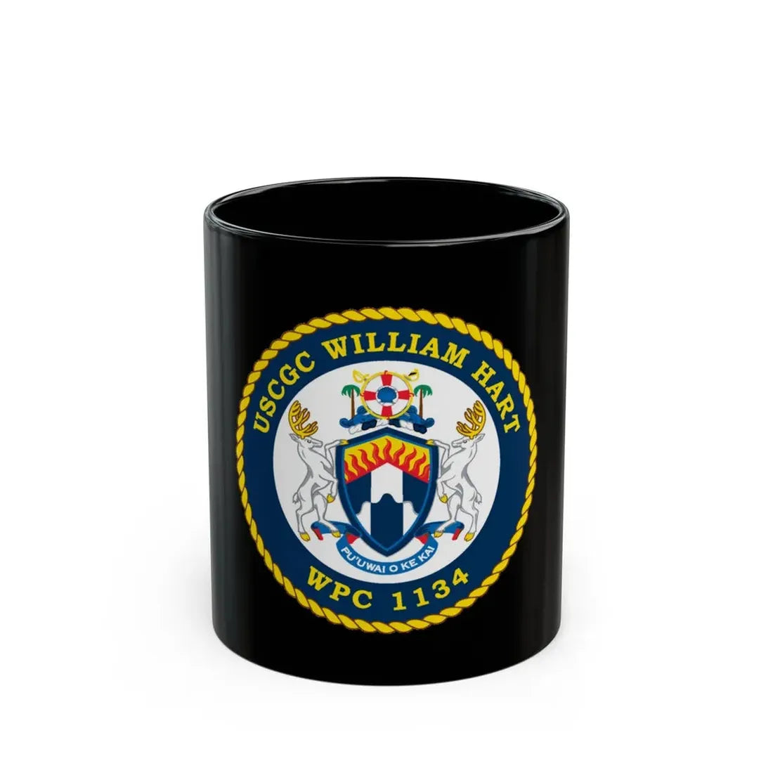 USCG C William Hart WPC 1134 (U.S. Coast Guard) Black Coffee Mug 11oz - Go Mug Yourself