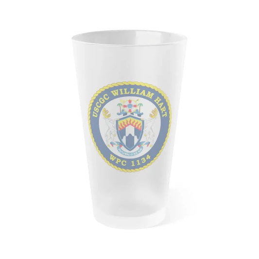 USCG C William Hart WPC 1134 (U.S. Coast Guard) Frosted Pint Glass 16oz Default Title - Go Mug Yourself