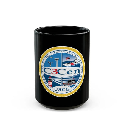 USCG C3 Cen Command Control Comm Engineering (U.S. Coast Guard) Black Coffee Mug 15oz - Go Mug Yourself