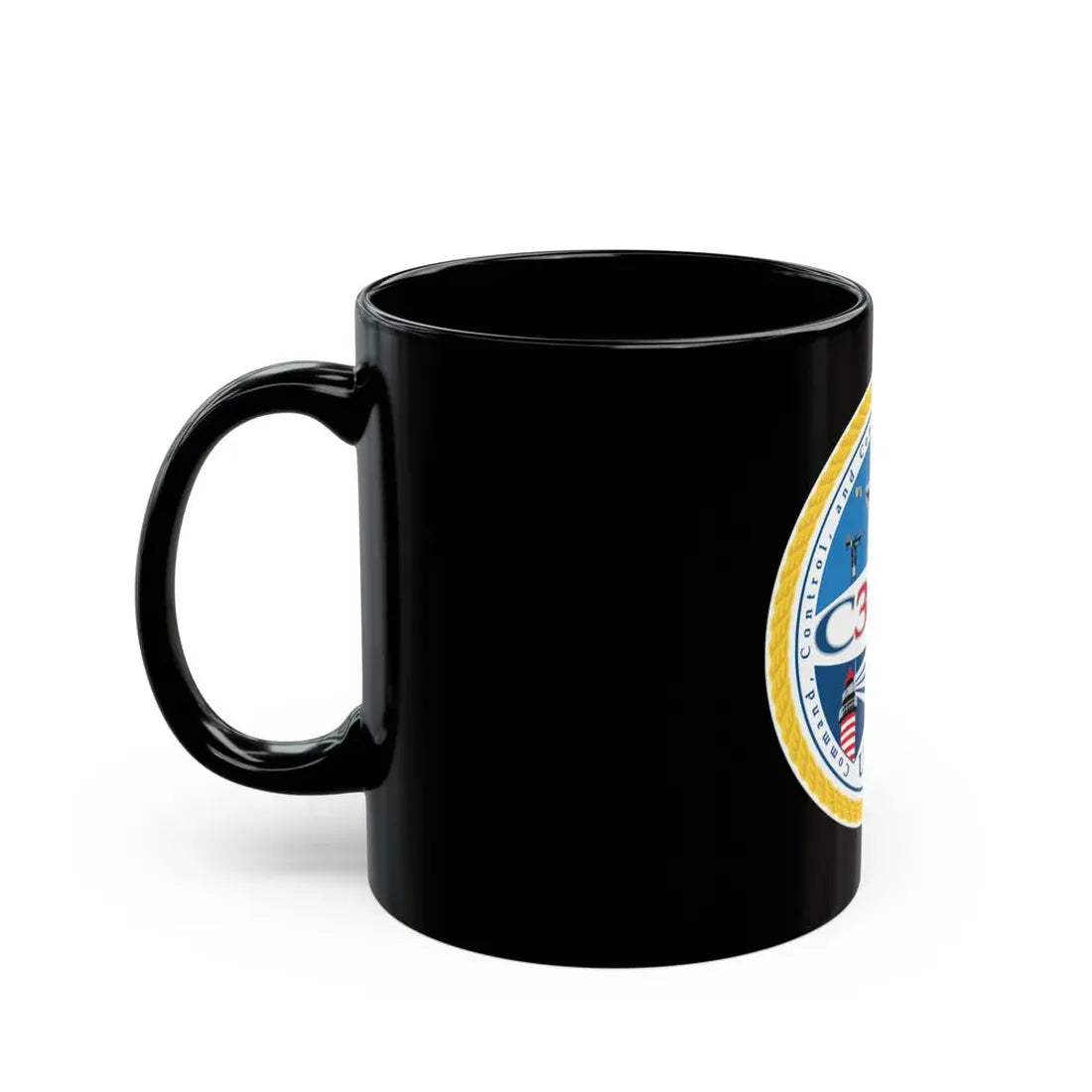 USCG C3 Cen Command Control Comm Engineering (U.S. Coast Guard) Black Coffee Mug - Go Mug Yourself